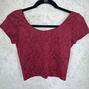 Abercrombie and Fitch Red Crop Top